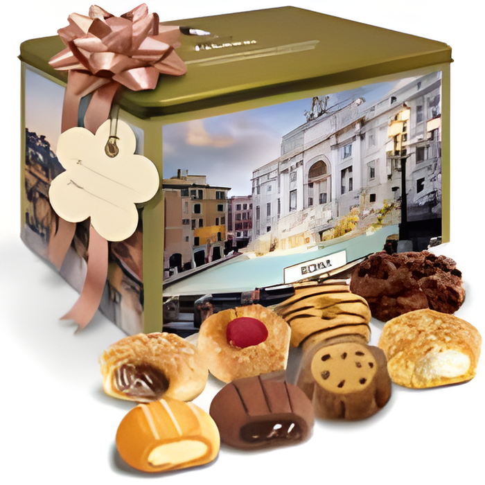 Vicenzi Biscottiera- Latta Roma 920g