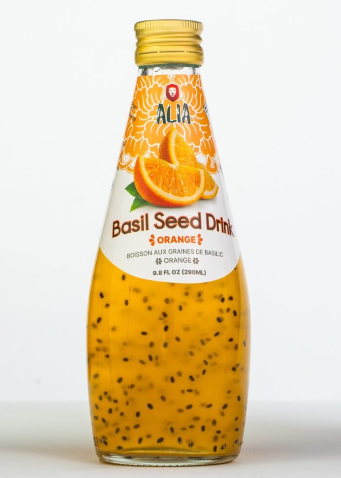 Orange Alia Basil Seed Drink 12 x 290ml - Image 1